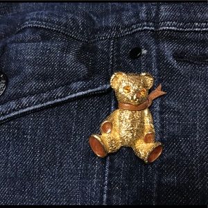 🐻Teddy Bear Vintage Pin Brooch Flare 80’s 90’s